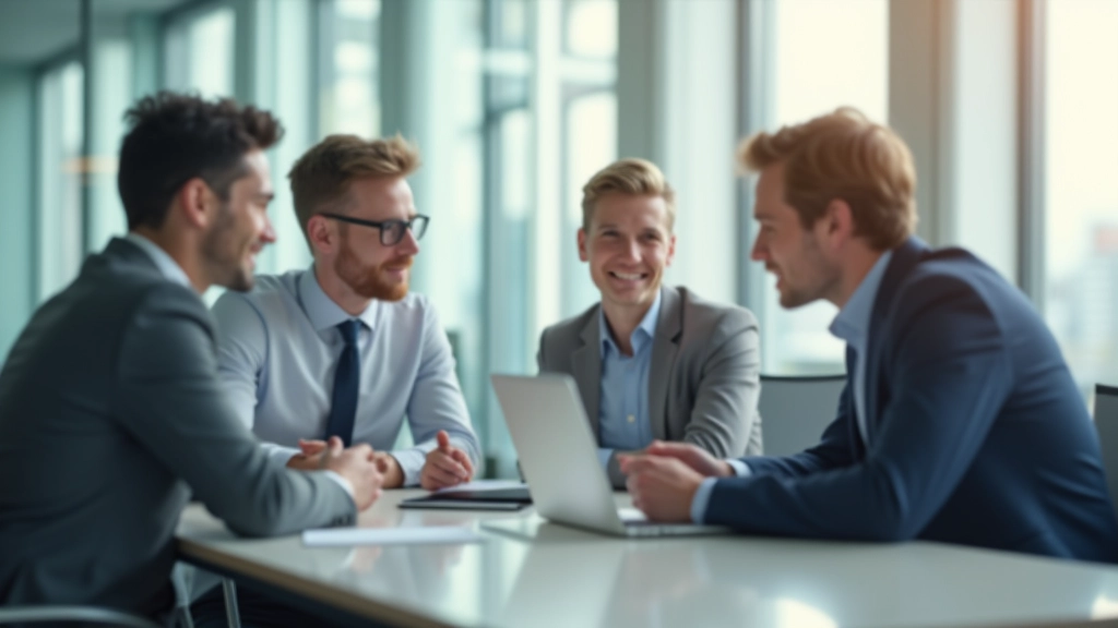 Moderne Büroumgebung mit Menschen bei der Zusammenarbeit an einem Projekttisch mit Laptop und Notizen